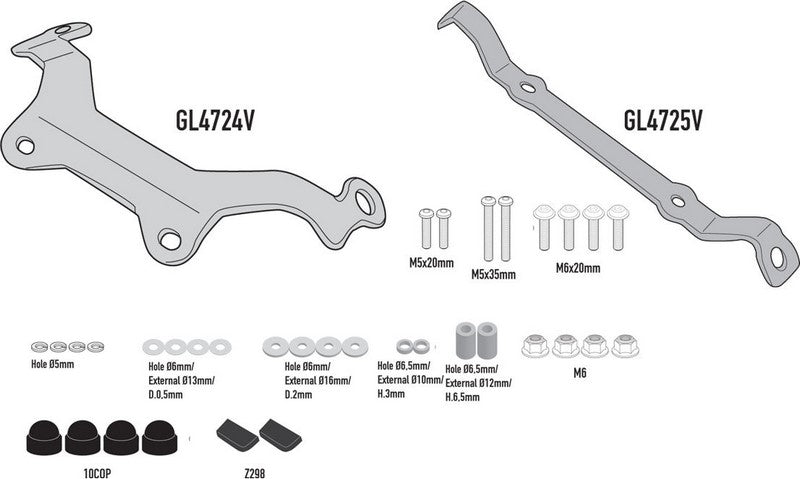 Givi Fitting kit for 5139S for BMW F 900 R, Bj. 2020 | A5139A
