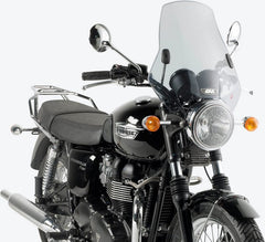 Givi Univeral Windscreen A660, 2 fixing brackets included, color Light Smoke, dim. HxW 42,5 x 42 cm | A660