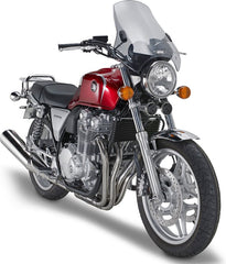 Givi Univeral Windscreen A660, 2 fixing brackets included, color Light Smoke, dim. HxW 42,5 x 42 cm | A660