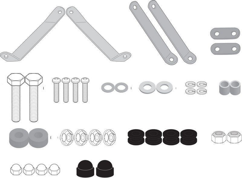 GIVI A7057A mounting Kit for Givi Windscreen 7057A to be mounted on SYM HD 300 | A7057A