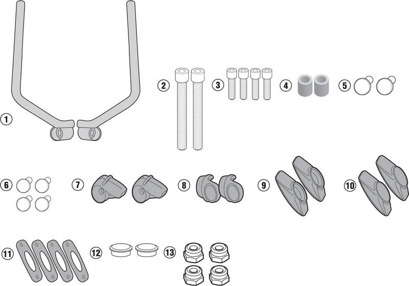 GIVI A7407A mounting Kit for Givi Windscreen 7407A to be mounted on Ducati Scrambler | A7407A