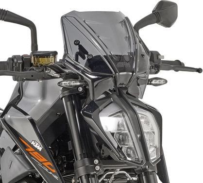 Givi Screen for KTM 790 Duke, color smoke, dim. HxW 25x31 cm, fitting kit included | A7708