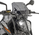 Givi Screen for KTM 790 Duke, color smoke, dim. HxW 25x31 cm, fitting kit included | A7708