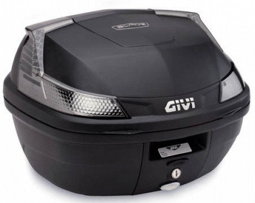 Givi B37 Blade Tech Top Case, color Black, Monolock mounting plate and universal fitting kit included, Smoked reflectors, 37 Liters, fits Monolock system | B37NT