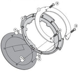 Givi Tanklock BF20 Fuel Tank Bag Flange, for Honda CB500F 16-18, CBR500R 16-18, CB500X 16-18, CB650F 14-16, VFR800 14-, Crosstourer 14- | BF20