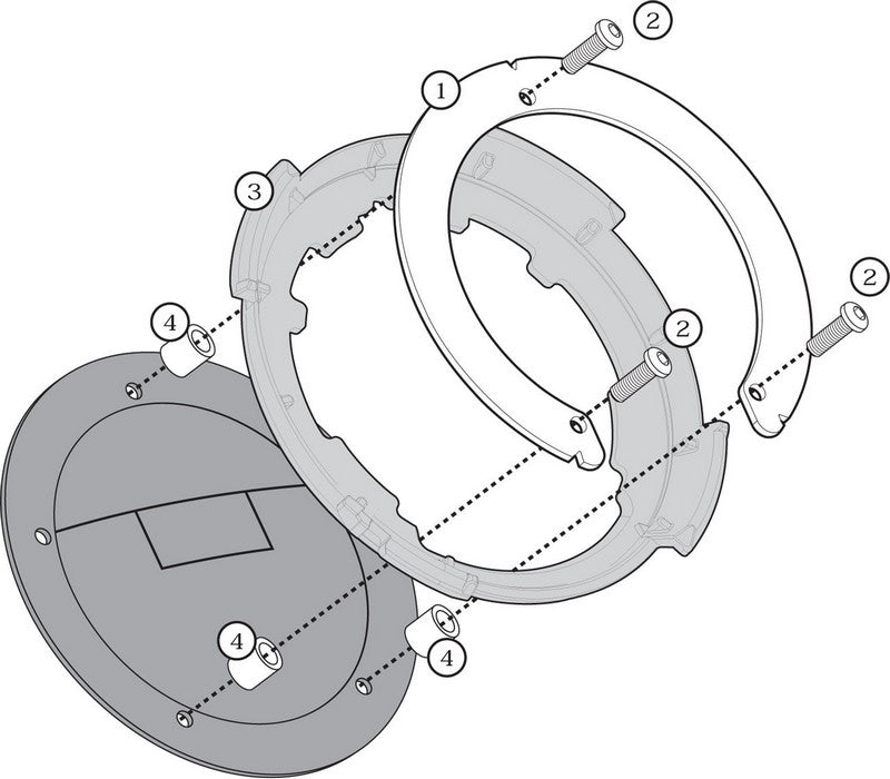 Givi Tanklock BF27 Fuel Tank Bag Flange, for Yamaha MT-10, FZ-10 | BF27