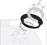 Givi Tanklock BF53 Fuel Tank Bag Flange, for Husqvarna Svartpilen / Vitpilen 701 | BF53