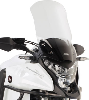 Givi Windscreen for Honda Crosstourer, color clear, dim. HxW 51x42 cm, 19 cm higher than stock screen | D1110ST