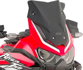 Givi Windscreen for Honda CRF1100L Africa Twin color Black Matt, dim. HxW 31x31 cm, low profile sport screen, fits oe headlight fairing | D1179BO