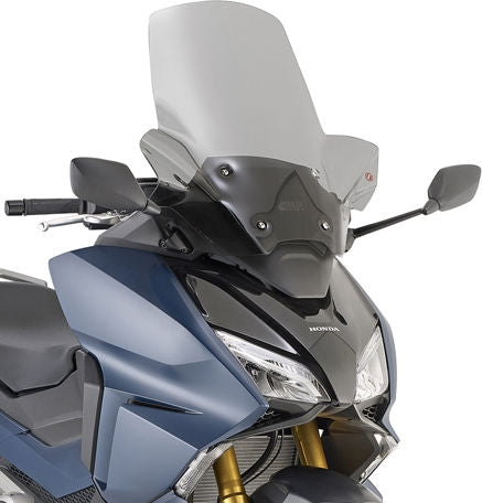 Givi Windscreen D1186S for Honda Forza 750, color Light Smoke, dim. HxL 54,5x57 cm, 2 cm higher than oe | D1186S