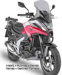 Givi Windscreen for Honda NC750X 21-, color Light Smoke, dim. HxW 48 x 43 cm, fits oe headlight fairing | D1192S