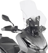 Givi Windscreen D1197ST for Honda ADV 350, color Clear, dim. HxL 65x50 cm, 17 cm higher than oe, fits oe headlight fairing | D1197ST
