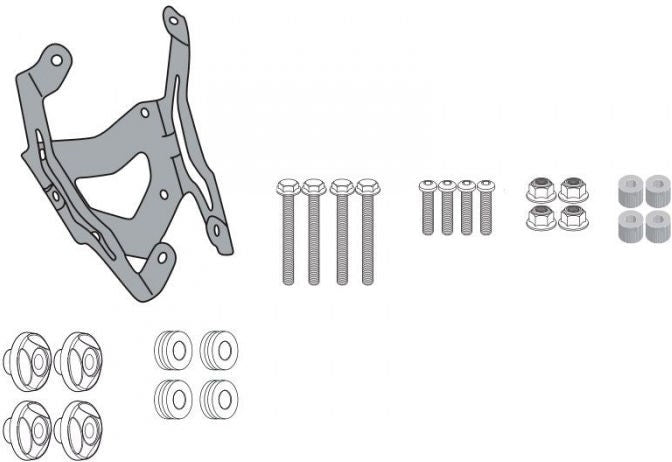 GIVI D2122KIT Reinforced Brackets for Givi 2122DT Windscreen Yamaha Tracer 900 / FJ-09 15-17 | D2122KIT