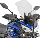 Givi Windscreen for Yamaha Tracer 700 16-19 color clear, dim. HxW 56x41 cm, 17 cm higher than oe, fits oe headlight fairing | D2130ST