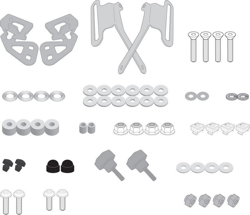 GIVI D2139KIT Reinforced Brackets for Givi 2139DT Windscreen Yamaha Tracer 900 18-, Tracer 900 GT 18- | D2139KIT