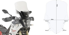 GIVI Windscreen Transparent, 520 Mm High, 420 Mm Wide | D2145STG