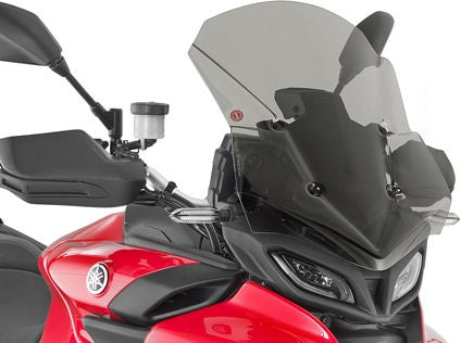 Givi Windscreen for Yamaha Tracer 9 color light smoke, dim. HxW 49 x 39 cm, fits oe headlight fairing | D2159S