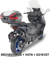 Givi Windscreen for Yamaha TMAX 560 22-, color Clear, dim. HxW 62,5x59,5 cm higher than oe, fits oe headlight fairing | D2161ST