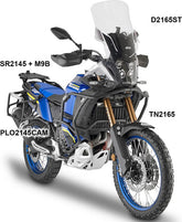 Givi Windscreen for Yamaha Tenere 700 World Raid, color Clear, dim. HxW 52 x 43 cm, 22,5 CM higher than oe, fits oe headlight fairing | D2165ST