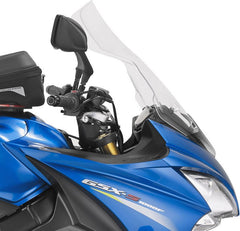 Givi Windscreen for Suzuki GSX-S 1000F 15-20, color clear, dim. HxW 59x35cm, 15 cm cm higher than stock screen, fits oe headlight fairing | D3110ST