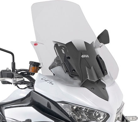 Givi Windscreen for Kawasaki Versys 1000 19- color clear, dim. HxW 53x48,5 cm, 18,5 cm higher than oe | D4126ST