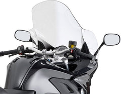 Givi Windscreen for BMW F 800 GT color clear, dim. HxW 62x58 cm, 17,5 cm higher than oe, fits oe headlight fairing | D5109ST