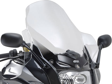Givi Windscreen for BMW F 800 GT color clear, dim. HxW 62x58 cm, 17,5 cm higher than oe, fits oe headlight fairing | D5109ST