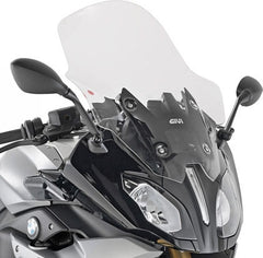 Givi Windscreen for BMW R 1200 RS color clear, dim. HxW 56,5x47 cm, 19 cm higher than oe, fits oe headlight fairing | D5120ST
