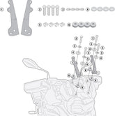 GIVI D5129KIT mounting Kit for Givi Windscreen D5127S, D5127ST, AF5127 to be mounted on BMW F 750 GS | D5129KIT
