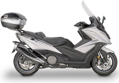 Givi Windscreen for Kymco AK 550, color Clear, with hands guard, fits oe headlight fairing, dim. HxW 70 x 66 cm | D6110ST