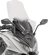 Givi Windscreen for Kymco AK 550, color Clear, with hands guard, fits oe headlight fairing, dim. HxW 70 x 66 cm | D6110ST
