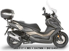 GIVI Windshield - transparent - 730x530 mm (HxW) for Kymco DTX 360 (21-23), without ABE | D6124ST