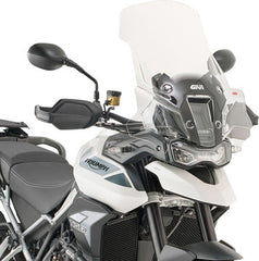 Givi Windscreen for Triumph Tiger 900, color Clear,, dim. HxW 59 x 42 cm, 12,5 cm higher than oe, fits oe headlight fairing | D6415ST