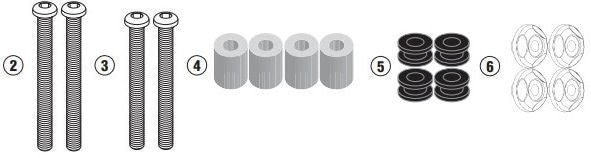 GIVI D7056KIT mounting Kit for Givi Windscreen 7056DT to be mounted on SYM Cruisym 300 | D7056KIT