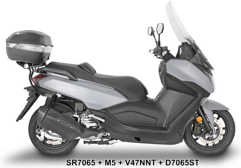 Givi Screen for SYM Maxsym 400 Euro 5 21-, color clear, dim. HxW 77,5 x 72 cm, 18cm higher than oe, fits oe headlight fairing | D7065ST