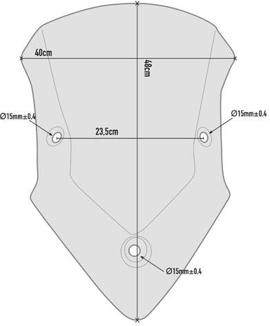 Givi Windscreen for Ducati Multistrada 1200 15-17, Multistrada 1260, Multistrada 950, Multistrada V2, color smoke, dim. HxW 48x40cm, | D7406S