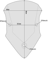 Givi Windscreen for Ducati Multistrada 1200 15-17, Multistrada 1260, Multistrada 950, Multistrada V2, color smoke, dim. HxW 48x40cm, | D7406S