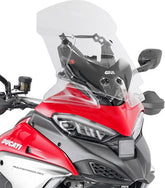 Givi Screen for Ducati Multistrada V4, color clear, dim. HxW 50 x 38 cm, 8 cm higher than oem screen | D7413ST