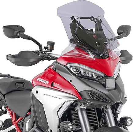 Givi Windscreen for Ducati Multistrada V4, color smoke, dim. HxW 45,5x38cm, 3,5com higher than oem screen | D7413S