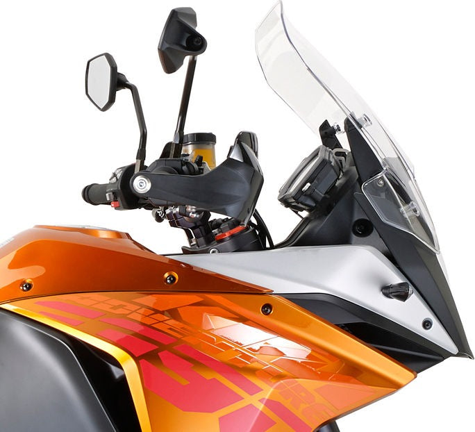 Givi Screen for KTM 1050 Adventure, 1190 Adventure, color clear, dim. HxW 37 x 41 cm, 17 cm higher than oe | D7703ST