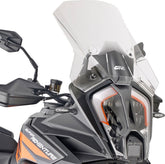 GIVI Windshield transparent, 445 mm high, 470 mm wide for various KTM models, without ABE | D7713ST