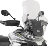 Givi Windscreen for CFMOTO 800 MT, color Clear, dim. HxW 64 x 51 cm, 17 cm higher than oe, fits oe headlight fairing | D9225ST