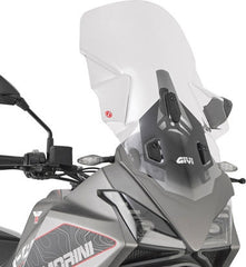 Givi Windscreen for Moto Morini X-Cape 649, color Clear, dim. HxW 62 x 43 cm, 15 cm higher than oe, fits oe headlight fairing | D9350ST