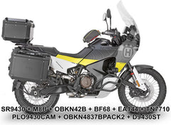Givi Windscreen for Husqvarna Norden 901, color Clear, dim. HxW 54 x 43 cm, 28,5 cm higher than oe, fits oe headlight fairing | D9430ST