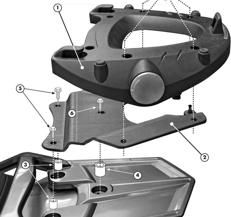 Givi E228 Yamaha FJR 1300 Rear Rack specific for Monokey top case, Monokey plate included | E228