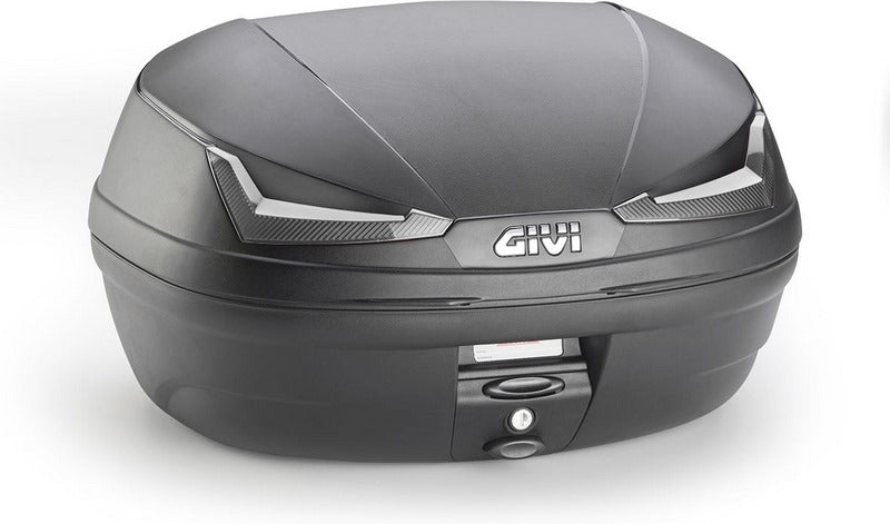 GIVI E455 Simply Monolock top case, with plate, 45 l., black, with transparent reflectors | E455NT