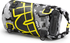 Givi Waterproof Saddle / Rear Rack Bag Easy-T EA114CM, 30 liters, HxLxW 27x50x27cm, color Camouflage Grey / Yellow | EA114CM