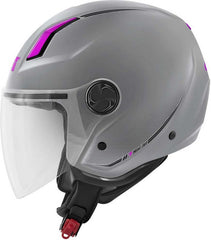 Givi Jet helmet 11.7 SOLID COLOR LADY Matte Silver/Fuchsia, Size 57/M | H117BG77957