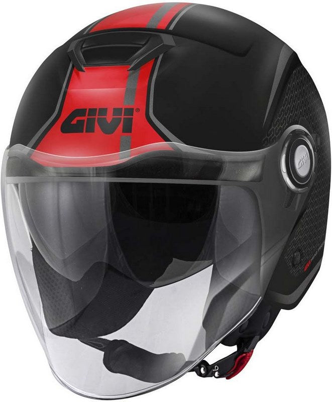 Givi Jet helmet 12.5 GRAPHIC TOUCH Matte Black/Red, Size 58/M | H125FTHBR58