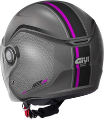 Givi Jet helmet 2.5 GRAPHIC TOUCH LADY Matte Titanium/Pink, Size 54/XS | H125FTHTP54